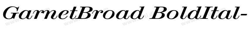 GarnetBroad BoldItal字体转换